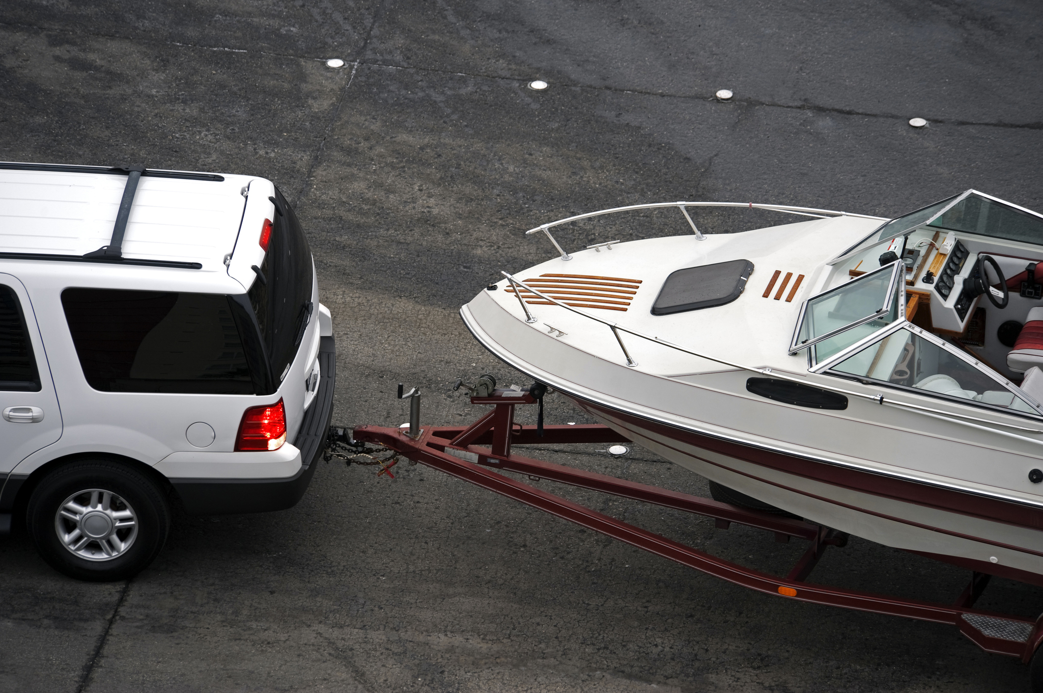 Boat Storage, SUV Towing Boat, MakeSpace Easley, South Carolina
